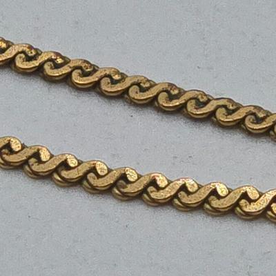 LOT 39: Vintage Gold Filled 18 inch Chain with Heart Pendant with Opal