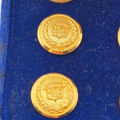 LOT 41: Vintage 24K Gold Plated Cadillac Blazer Botton Set