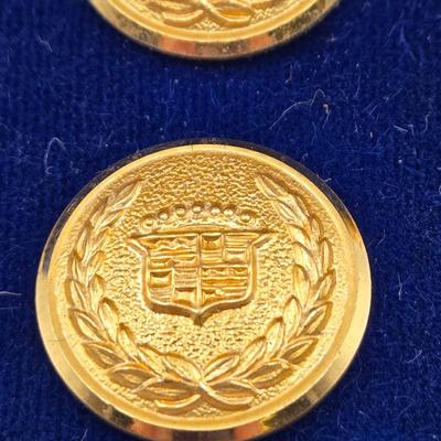 LOT 41: Vintage 24K Gold Plated Cadillac Blazer Botton Set