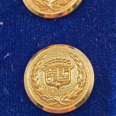 LOT 41: Vintage 24K Gold Plated Cadillac Blazer Botton Set