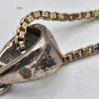 LOT 46: 16 inch Sterling Silver Necklace with Matching Earrings, 20 inch Chain with Pendant, and 18 inch Chain/ 14.9 total