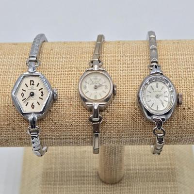 LOT 51: 3 Vintage Ladies Watches for Parts or Repair