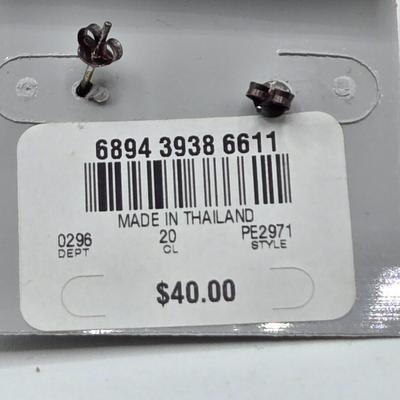 LOT 54: 3 Pairs of Sterling Silver Earrings/14.1 gtw and Sterling Silver Spoon Pin/5.7 gtw,