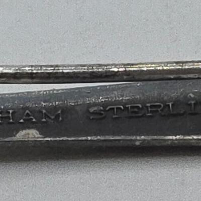 LOT 54: 3 Pairs of Sterling Silver Earrings/14.1 gtw and Sterling Silver Spoon Pin/5.7 gtw,