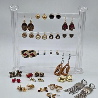 LOT 56: Multiple Pairs of Pierced and Clip Earrings