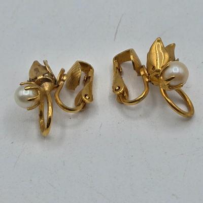 LOT 56: Multiple Pairs of Pierced and Clip Earrings