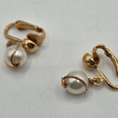 LOT 56: Multiple Pairs of Pierced and Clip Earrings