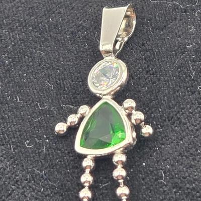 LOT 59: 14k White Gold Charm/0.7gtw