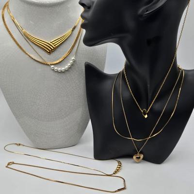 LOT 60: Monet Gold-tone Necklaces and More