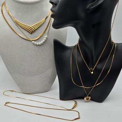 LOT 60: Monet Gold-tone Necklaces and More