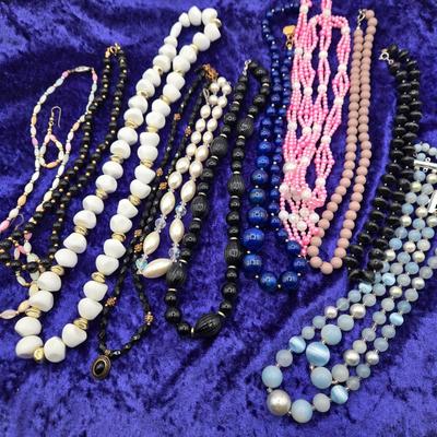 LOT 61: Variety of Fun Beaded Necklaces