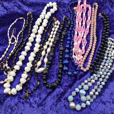 LOT 61: Variety of Fun Beaded Necklaces