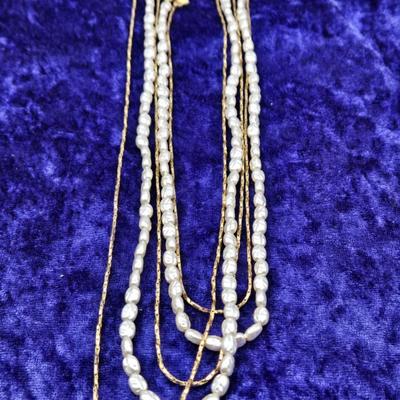 LOT 62: Variety of Faux Pearl Neclaces and More