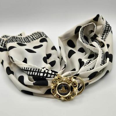 LOT 63: Dragonfly Pin, Hand-Painted Cardinal Pin with Matching Earrings, Gold-tone Avon Bracelet, and More