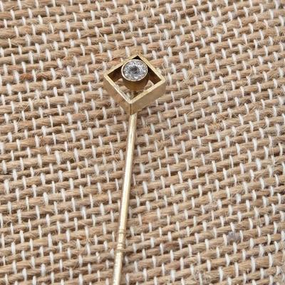 LOT 66: FOUR Gold Filled Stick Pins Including Beautiful Cameo and More
