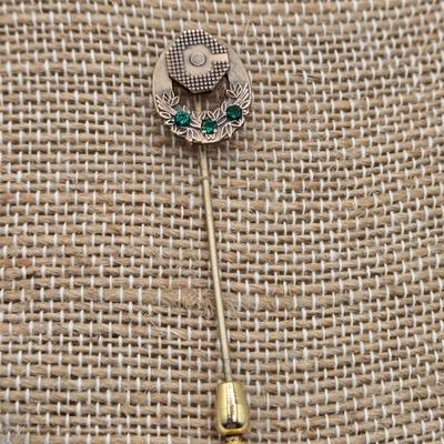 LOT 66: FOUR Gold Filled Stick Pins Including Beautiful Cameo and More