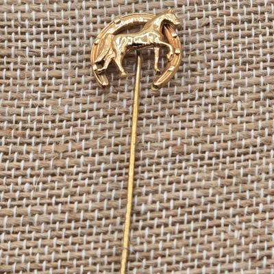 LOT 66: FOUR Gold Filled Stick Pins Including Beautiful Cameo and More