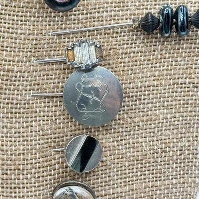 LOT 69: Collection of Stick Pins w/ Fascinating Stones