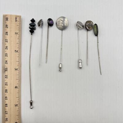 LOT 69: Collection of Stick Pins w/ Fascinating Stones