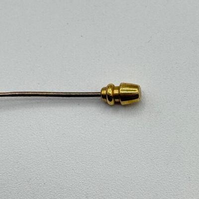 LOT 70: Gold Vermeil Sterling Silver Brooch & Topazio Sterling Bee Stick Pin (6.7g)