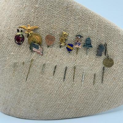 LOT 71: Vintage & Antique Stick Pins: Patriotic & More