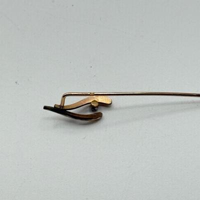 LOT 73: Vintage Stick Pins: Heart, Leaf, Chains & More