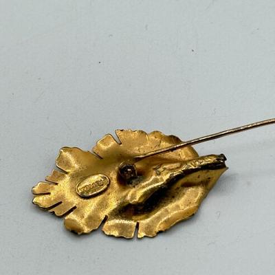 LOT 73: Vintage Stick Pins: Heart, Leaf, Chains & More