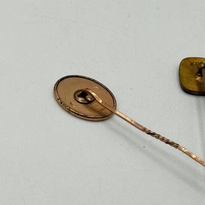 LOT 73: Vintage Stick Pins: Heart, Leaf, Chains & More