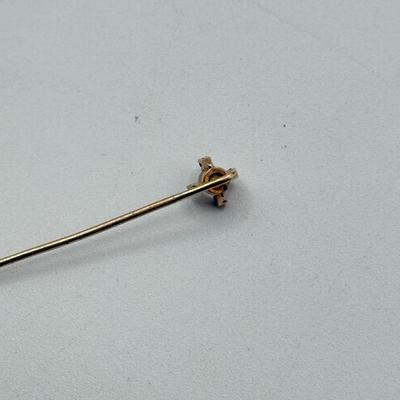 LOT 79: Antique 14k Gold Stick Pin (1.3g)
