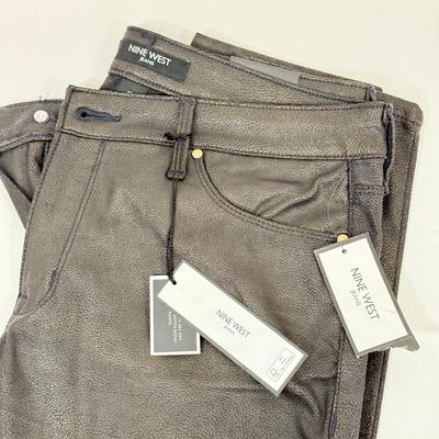 LOT 82: Women's Winter Outfits: Pair of 2XL Sweaters, Size Large Black Leggings & Nine West Pants (size 12)