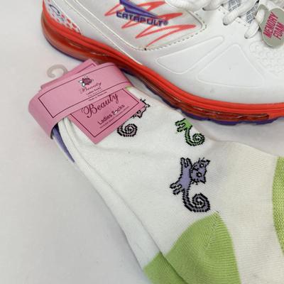 LOT 83: Summer Clothing: Some NEW & Sneakers