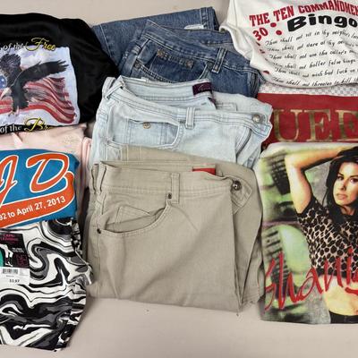 LOT 85: Vintage Shania Twain Tour Shirt, Size 6Y Nike Sneakers & More