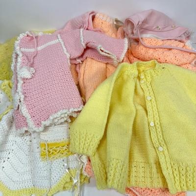 LOT 86: Large Collection of Vintage & Hand Made Baby/Doll Clothes