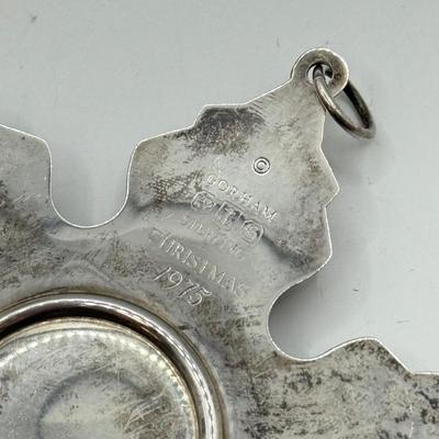 LOT 88: 1975 Gorham Sterling Silver Snowflake Ornament (19.91g)