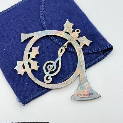 LOT 92: Silver Plated Philadelphia Orchestra 1980s Commemorative Christmas Tree Ornaments