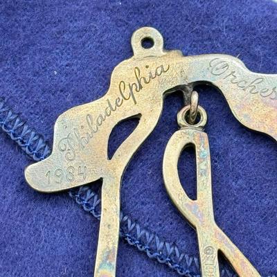 LOT 92: Silver Plated Philadelphia Orchestra 1980s Commemorative Christmas Tree Ornaments