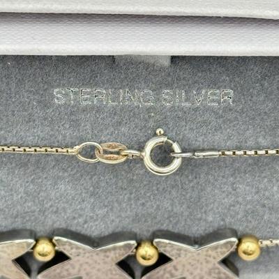 LOT 93: Two Sterling Silver Necklaces 18” & 15” (9.89g)