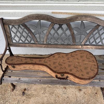 LOT 94: Small Silvertone Guitar w/ Vintage Cowboy Guitar Case