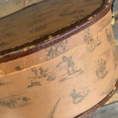 LOT 94: Small Silvertone Guitar w/ Vintage Cowboy Guitar Case