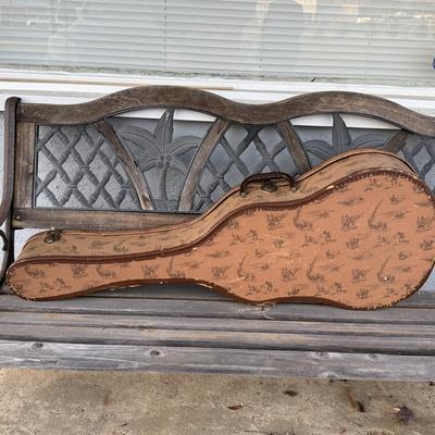 LOT 94: Small Silvertone Guitar w/ Vintage Cowboy Guitar Case