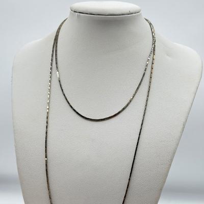 LOT 95: Collection of Silvertone Necklaces & Chains
