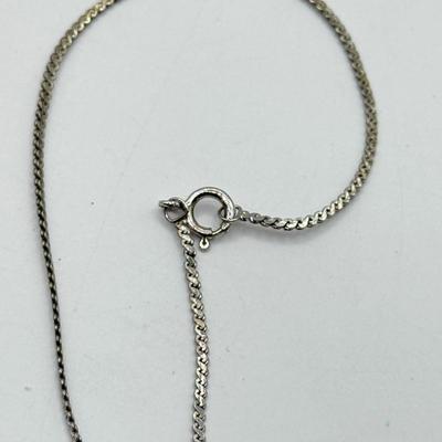 LO 96: Sterling Silver Mickey Mouse Pendant & Two Sterling Chains 18” & 22”