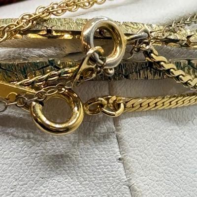 LOT 99: Gold Tone Necklace Collection - various lengths