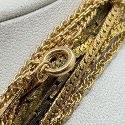 LOT 99: Gold Tone Necklace Collection - various lengths