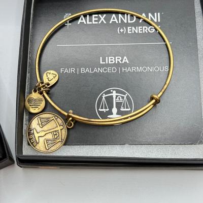 LOT 100: Alex and Ani Charm Bracelets w/ Boxes, Bangles & Beaded Bracelets
