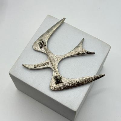 LOT 103: Collection of Silvertone Pins & Pierced Earrings