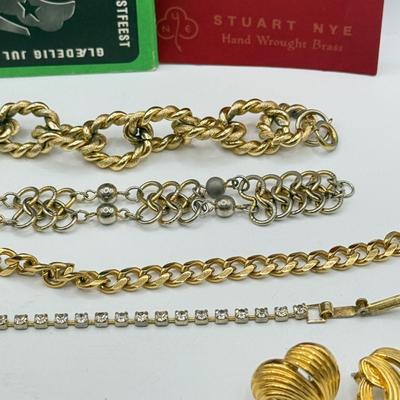 LOT 106: Christmas & More Costume Jewelry Collection: Bracelets, Earrings & More