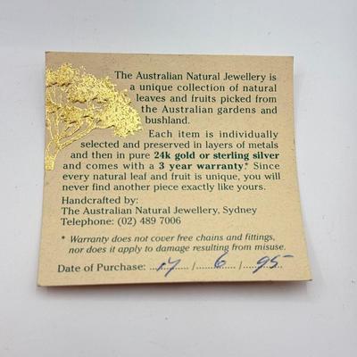 LOT 108: Australian Souvenirs, Heinz Pickle Pin, "Penannular Silver Brooch," Gold Plated Leaf Pins & More