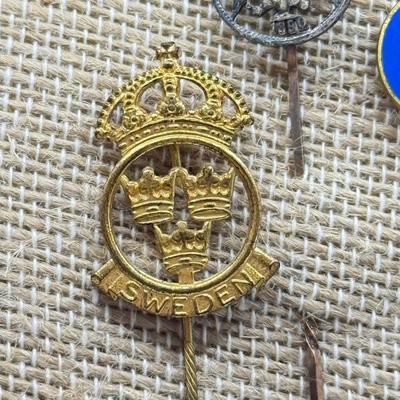 LOT 116: Collection of Vintage Stick Pins: Eagles, Symbols & More