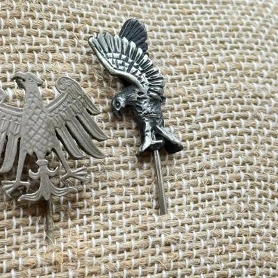 LOT 116: Collection of Vintage Stick Pins: Eagles, Symbols & More